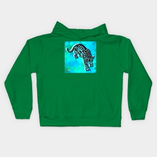 lagoon sky jaguar ecopop Kids Hoodie